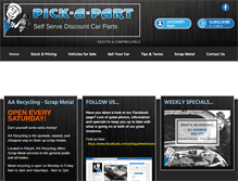 Tablet Screenshot of pick-a-part.com.au